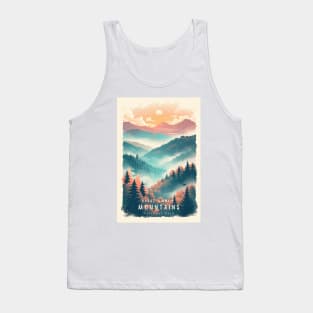 Great Smoky Mountains national park travel poster Tank Top